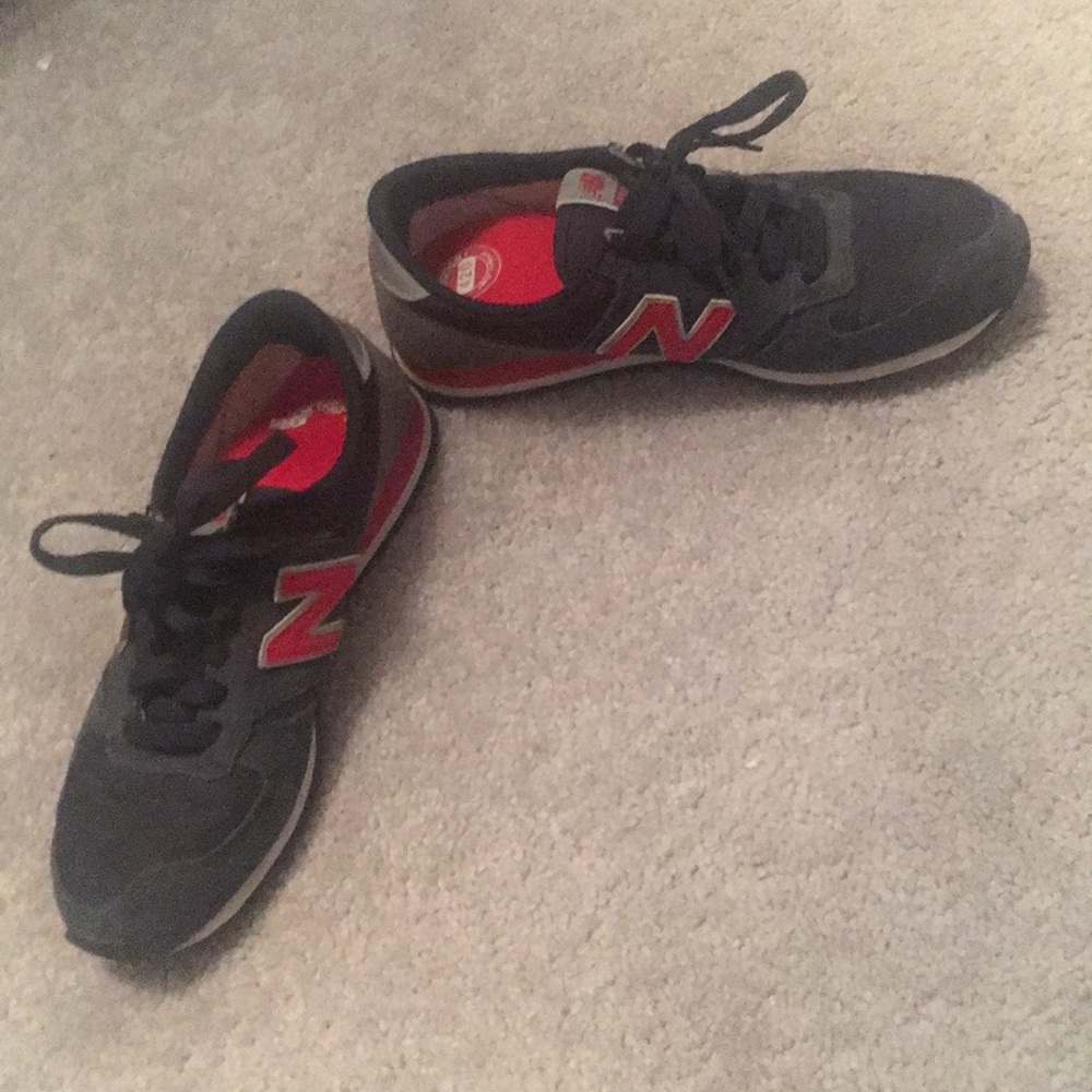 Navy blue , red and gray new balance 420